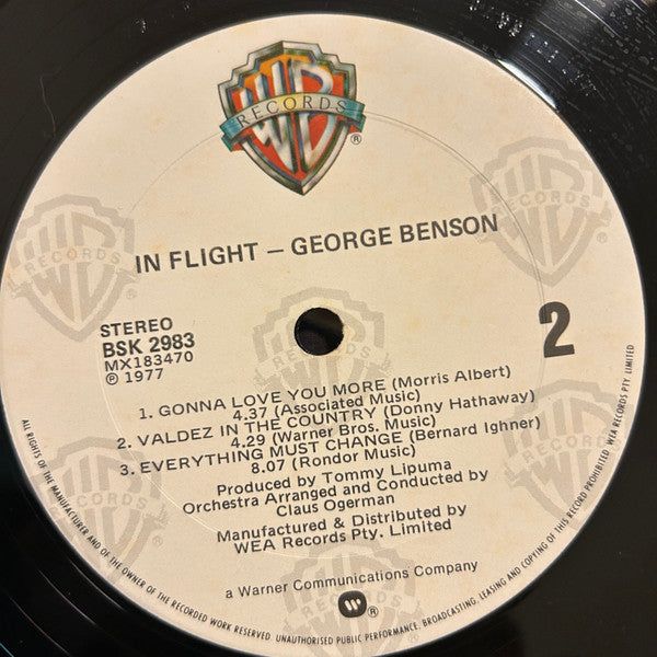 George Benson : In Flight (LP, Album, Gat)